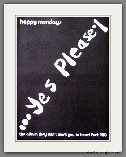 Happy Mondays. Yes Please. 1992. Original Advert (ref AD55256)