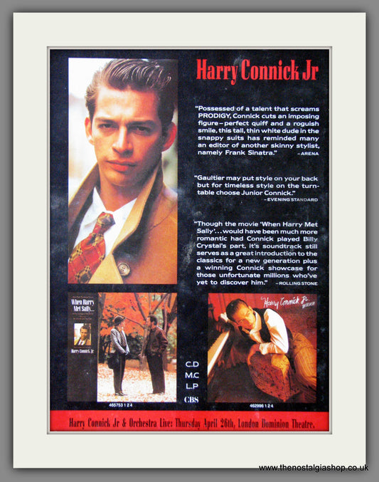 Harry Connick Jr. 1990. Original Advert (ref AD55258)