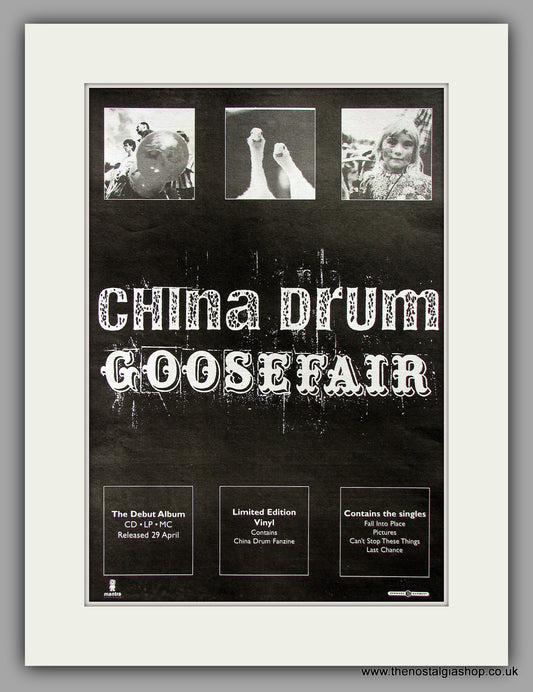 China Drum, Goosefair. Original Vintage Advert 1996 (ref AD10256)