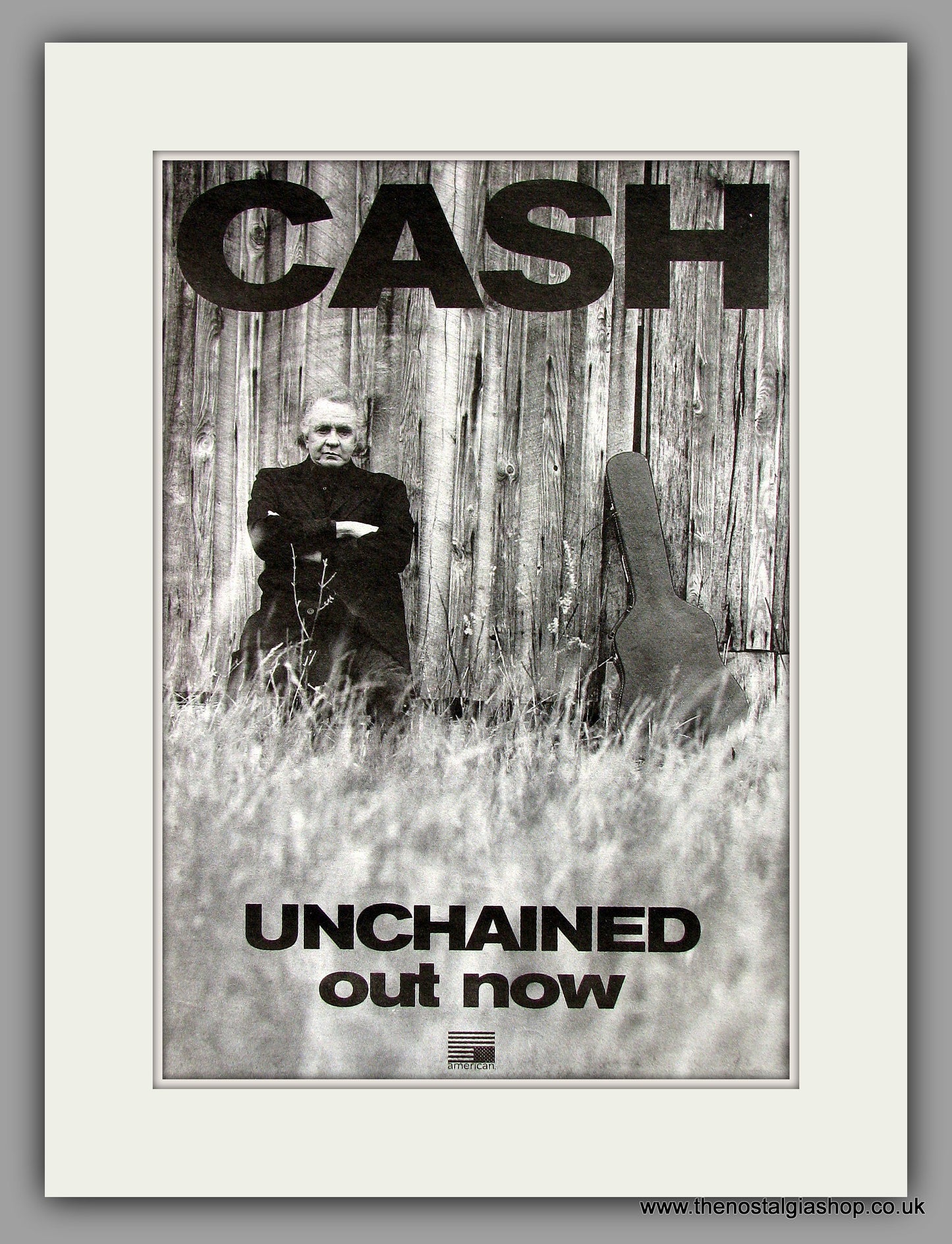 Johnny Cash. Unchained. Original Vintage Advert 1996 (ref AD10257)