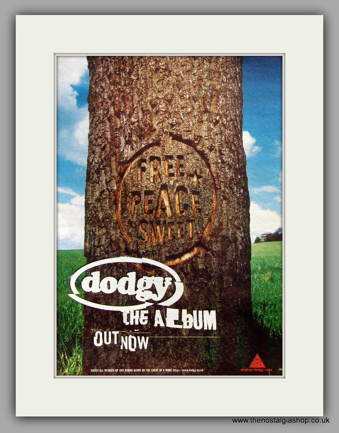 Dodgy. Free Peace Sweet. Original Vintage Advert 1996 (ref AD10264)