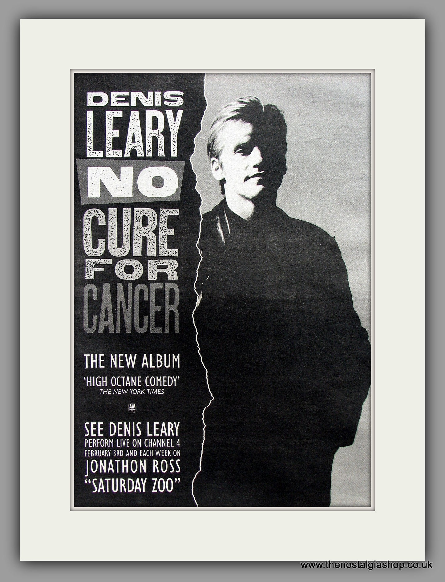 Denis Leary. No Cure For Cancer. Original Vintage Advert 1993 (ref AD10266)