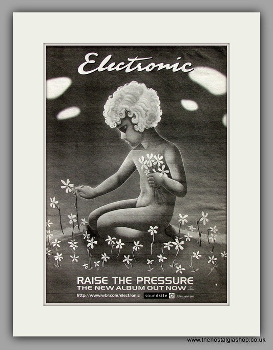 Electronic. Raise The Pressure. Original Vintage Advert 1996 (ref AD10269)