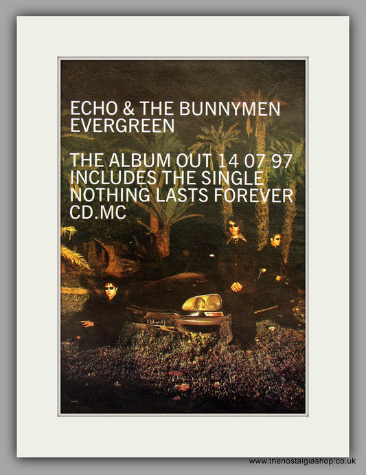 Echo & The Bunnymen. Evergreen. Original Vintage Advert 1997 (ref AD10270)