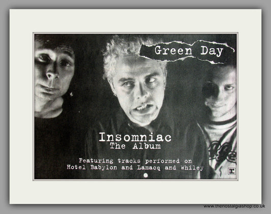 Green Day. Insomniac. Original Vintage Advert 1995 (ref AD10276)