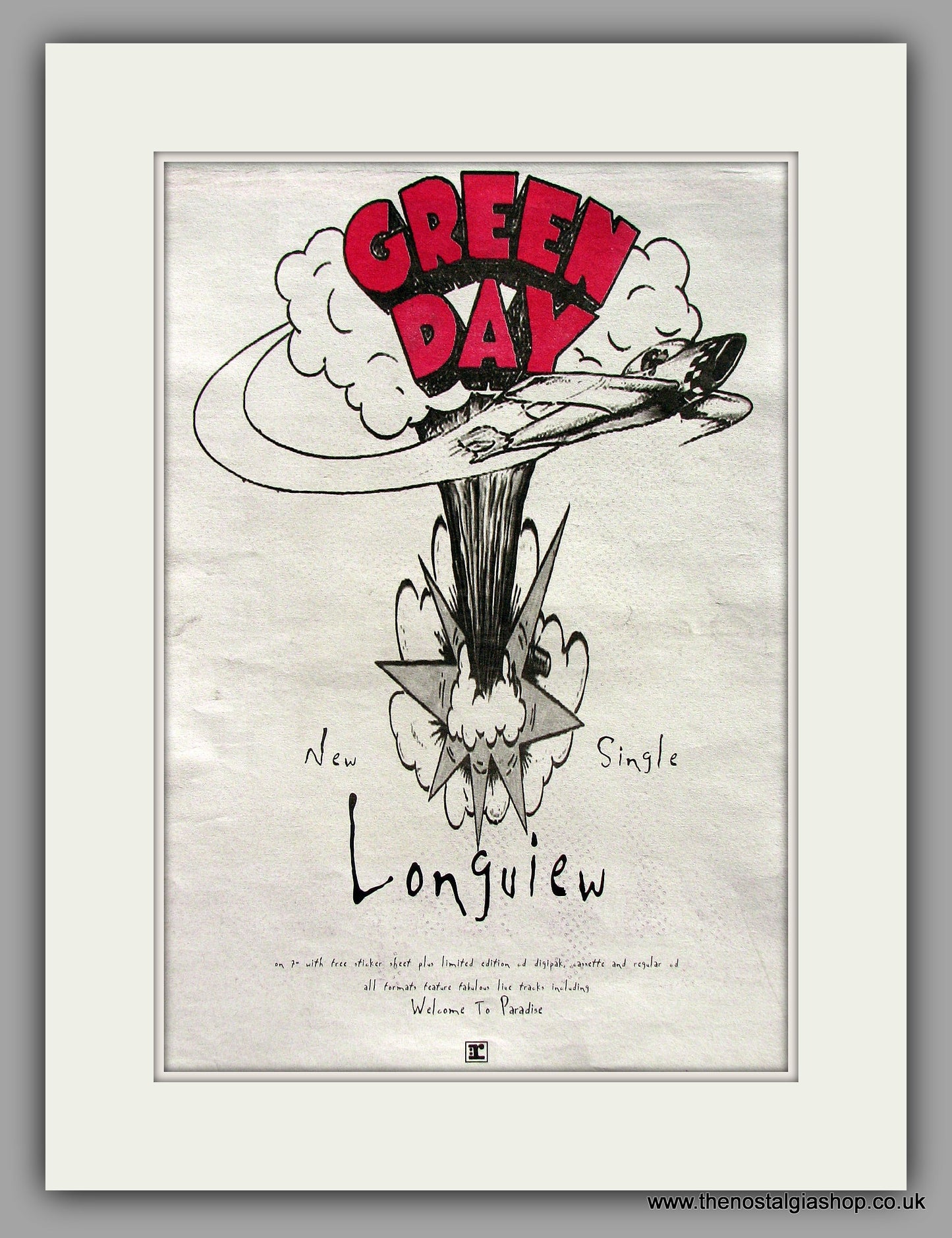 Green Day. Longview. Original Vintage Advert 1995 (ref AD10278)