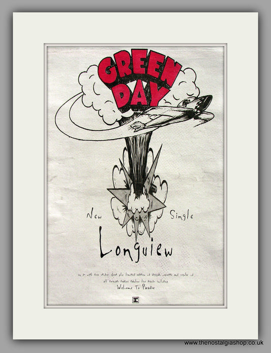 Green Day. Longview. Original Vintage Advert 1995 (ref AD10278)