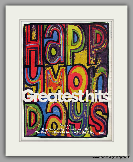 Happy Mondays. Greatest Hits. Original Vintage Advert 1999 (ref AD10282)