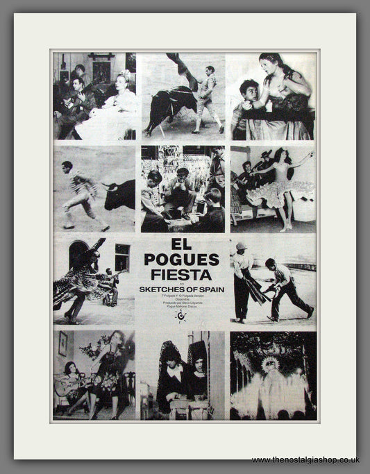 El Pogues Fiesta Sketches Of Spain. Original Advert 1988 (ref AD12765)