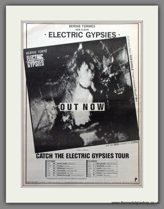 Electric Gypsies Tour. Original Advert 1983 (ref AD12766)