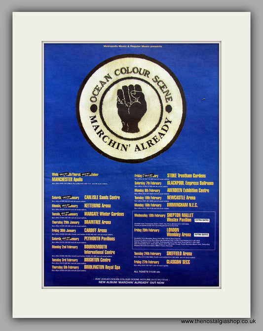 Ocean Colour Scene. Marchin' Already UK Tour Dates. Original Vintage Advert 1997 (ref AD10294)