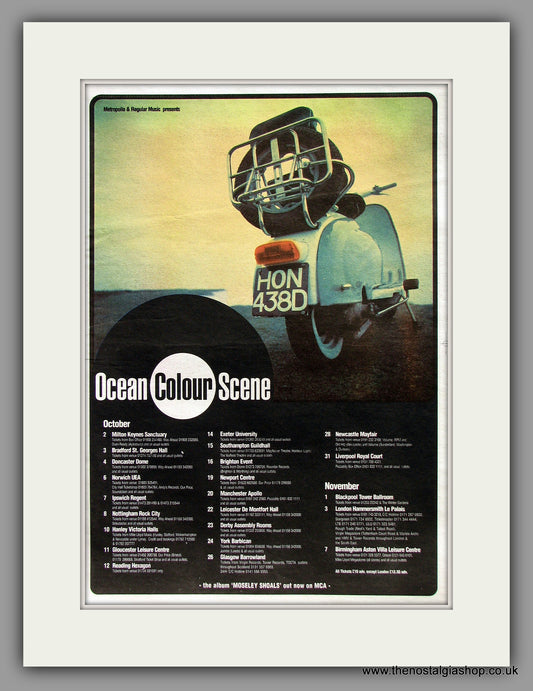 Ocean Colour Scene. UK Tour Dates 1996. Original Vintage Advert 1996 (ref AD10296)