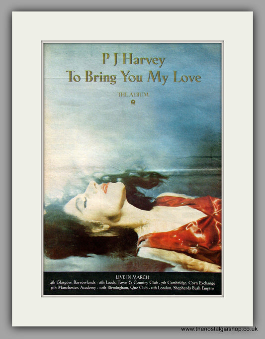 PJ Harvey. To Bring You My Love. Original Vintage Advert 1995 (ref AD10301)