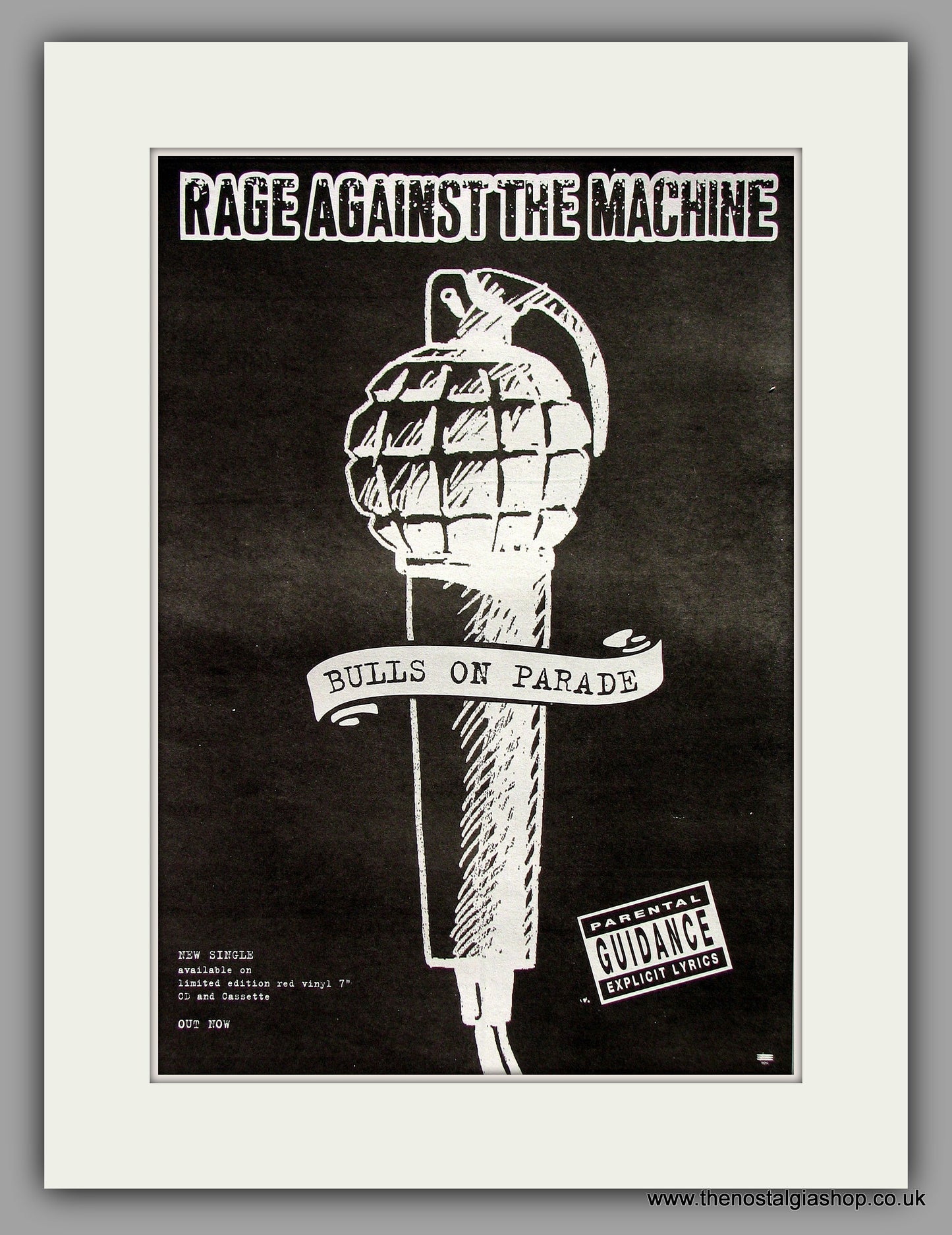 Rage Against The Machine. Bulls On Parade. Original Vintage Advert 1996 (ref AD10312)