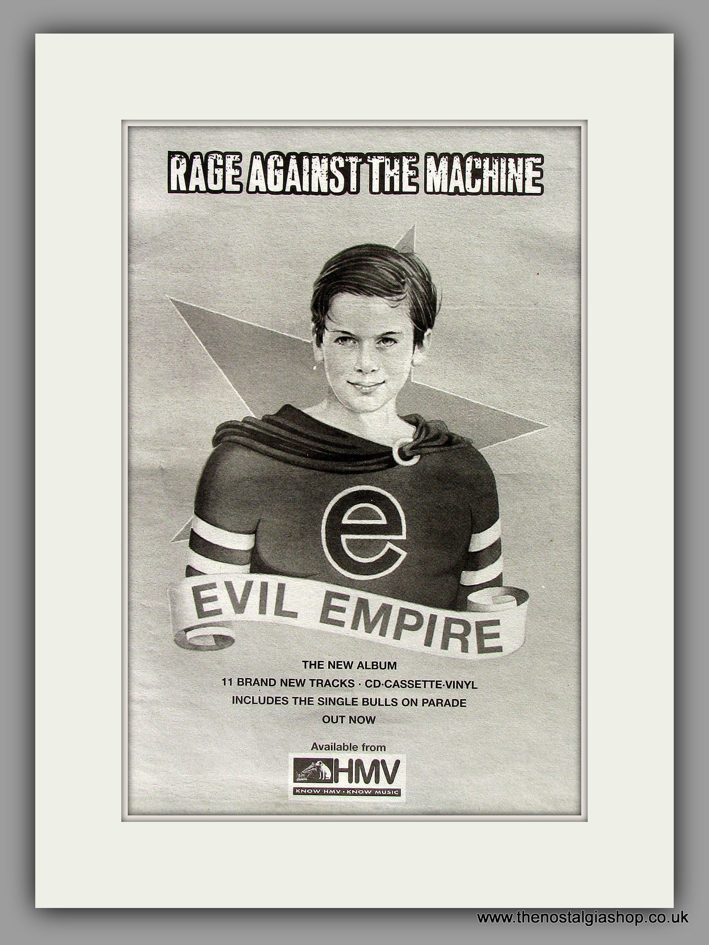 Rage Against The Machine. Evil Empire. Original Vintage Advert 1996 (ref AD10313)