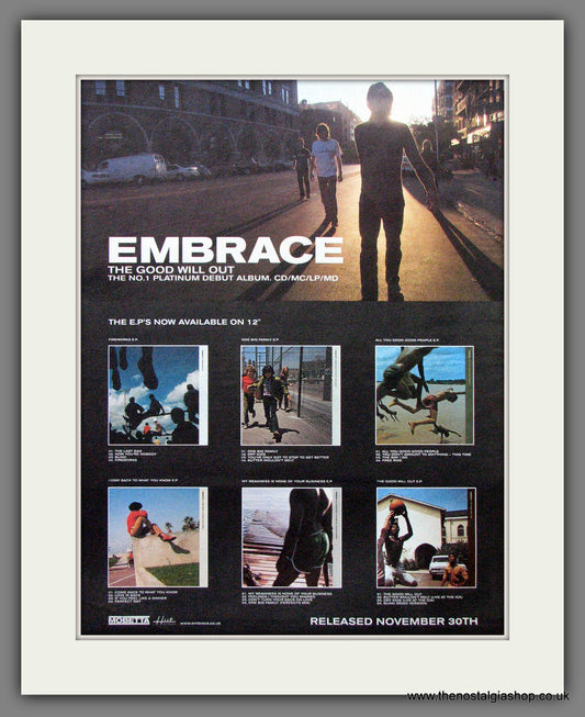 Embrace The Good Will Out. Original Advert 1998 (ref AD56087)