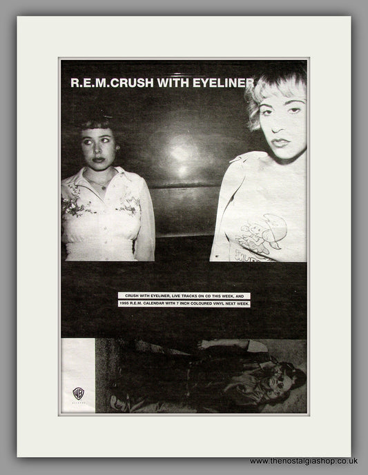 R.E.M. Crush With Eyeliner. Original Vintage Advert 1995 (ref AD10317)