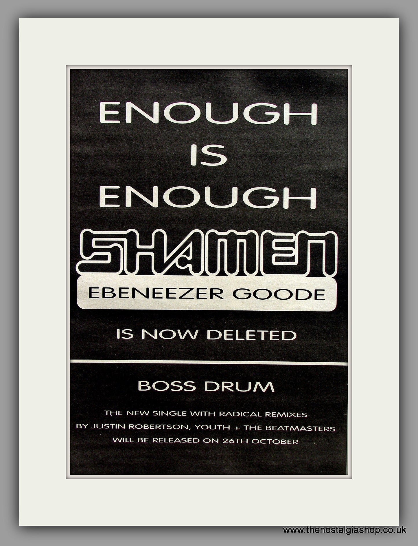 Shamen. Ebeneezer Goode. Original Vintage Advert 1992 (ref AD10318)