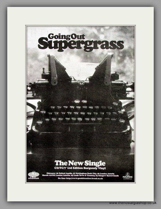 Supergrass. Going Out. Original Vintage Advert 1996 (ref AD10324)