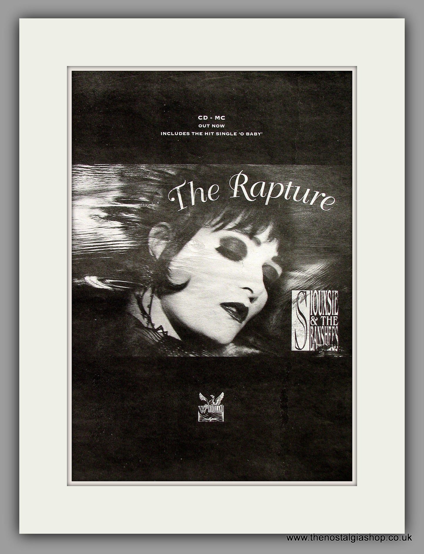 Siouxsie And The Banshees. The Rapture. Original Vintage Advert 1995 (ref AD10329)