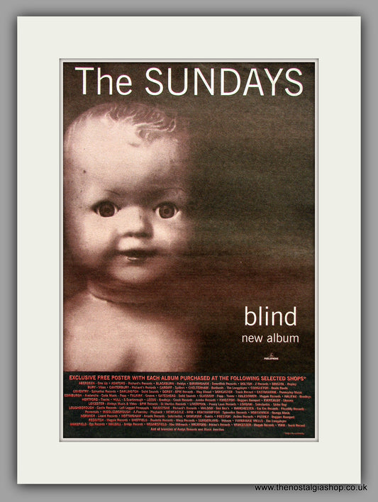 Sundays (The) Blind. Original Vintage Advert 1992 (ref AD10333)