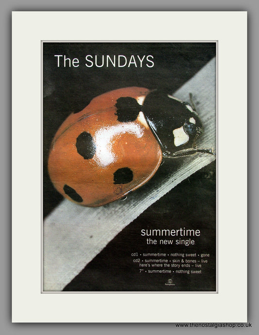 Sundays (The) Summertime. Original Vintage Advert 1997 (ref AD10334)