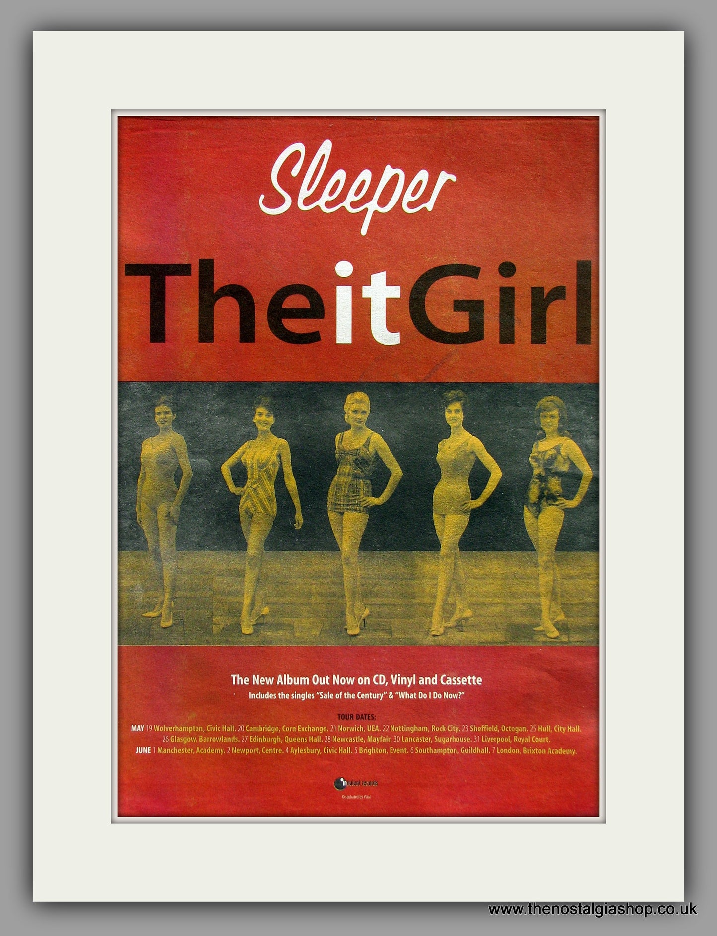 Sleeper. The It Girl. Original Vintage Advert 1996 (ref AD10337)