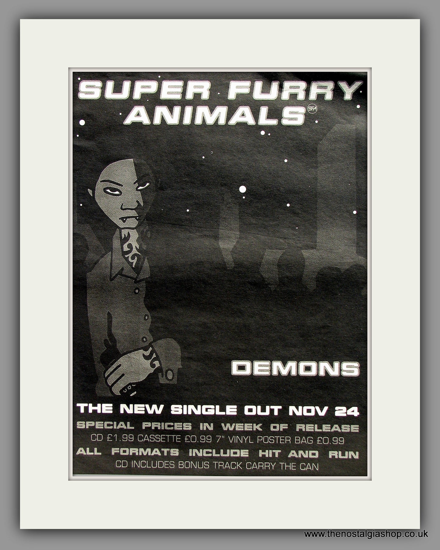 Super Furry Animals. Demons. Original Vintage Advert 1997 (ref AD10340)