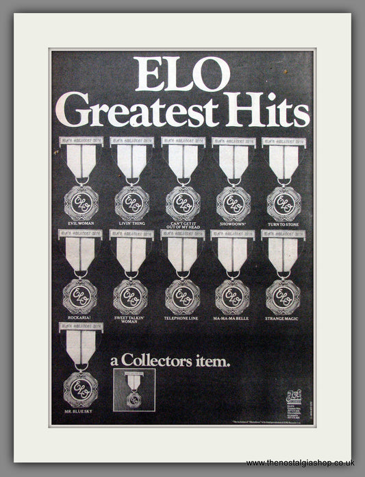 ELO Greatest Hits. Original Advert 1979 (ref AD12821)