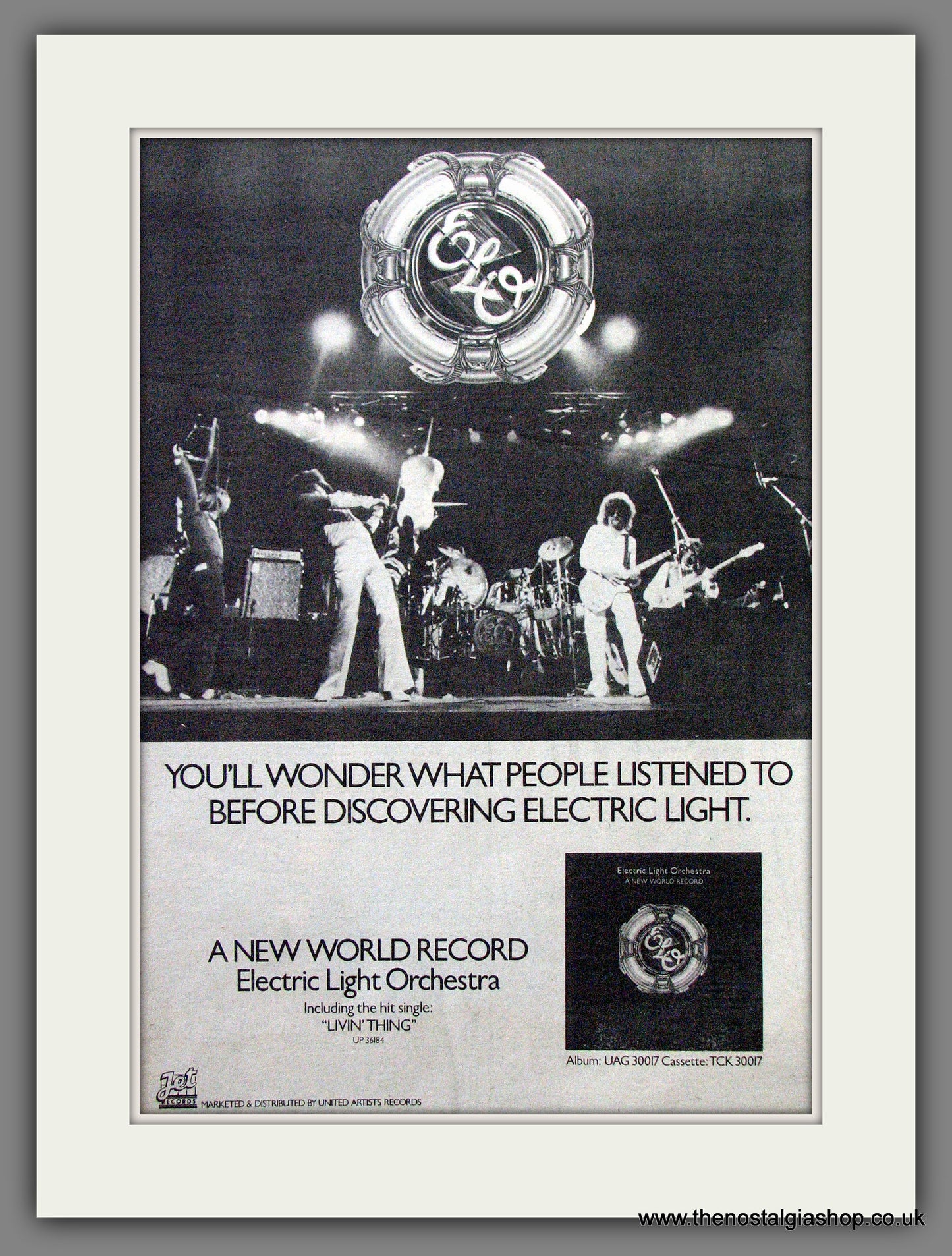 Electric Light Orchestra A New World Record. Original Advert 1976 (ref AD12822)