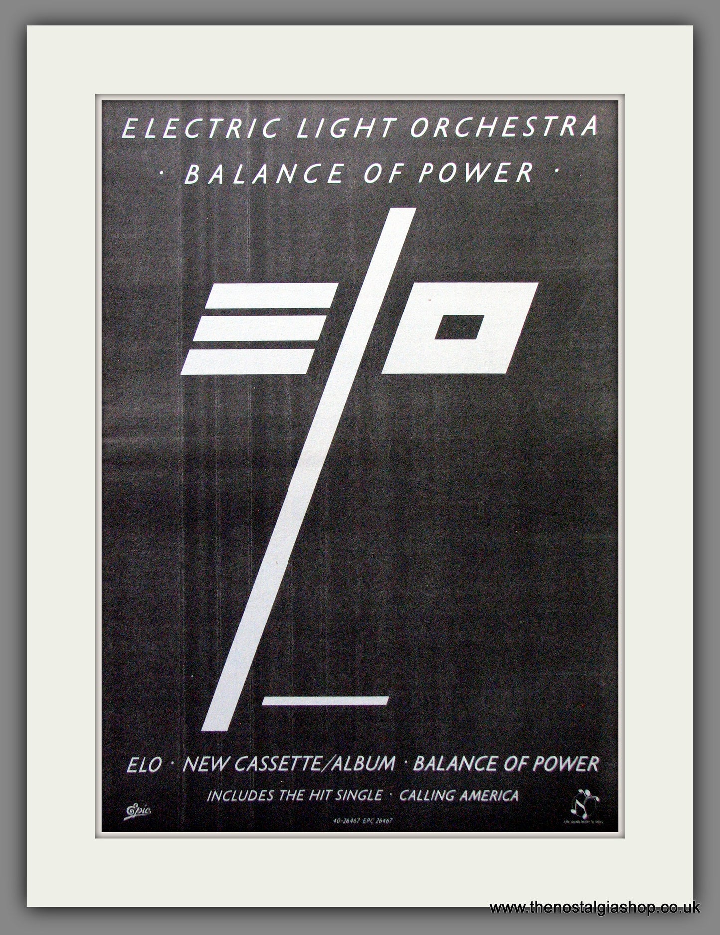 Electric Light Orchestra Balance Of Power. Original Advert 1986 (ref AD12823)