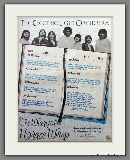 Electric Light Orchestra The Diary Of Horace Wimp. Original Advert 1979 (ref AD12825)