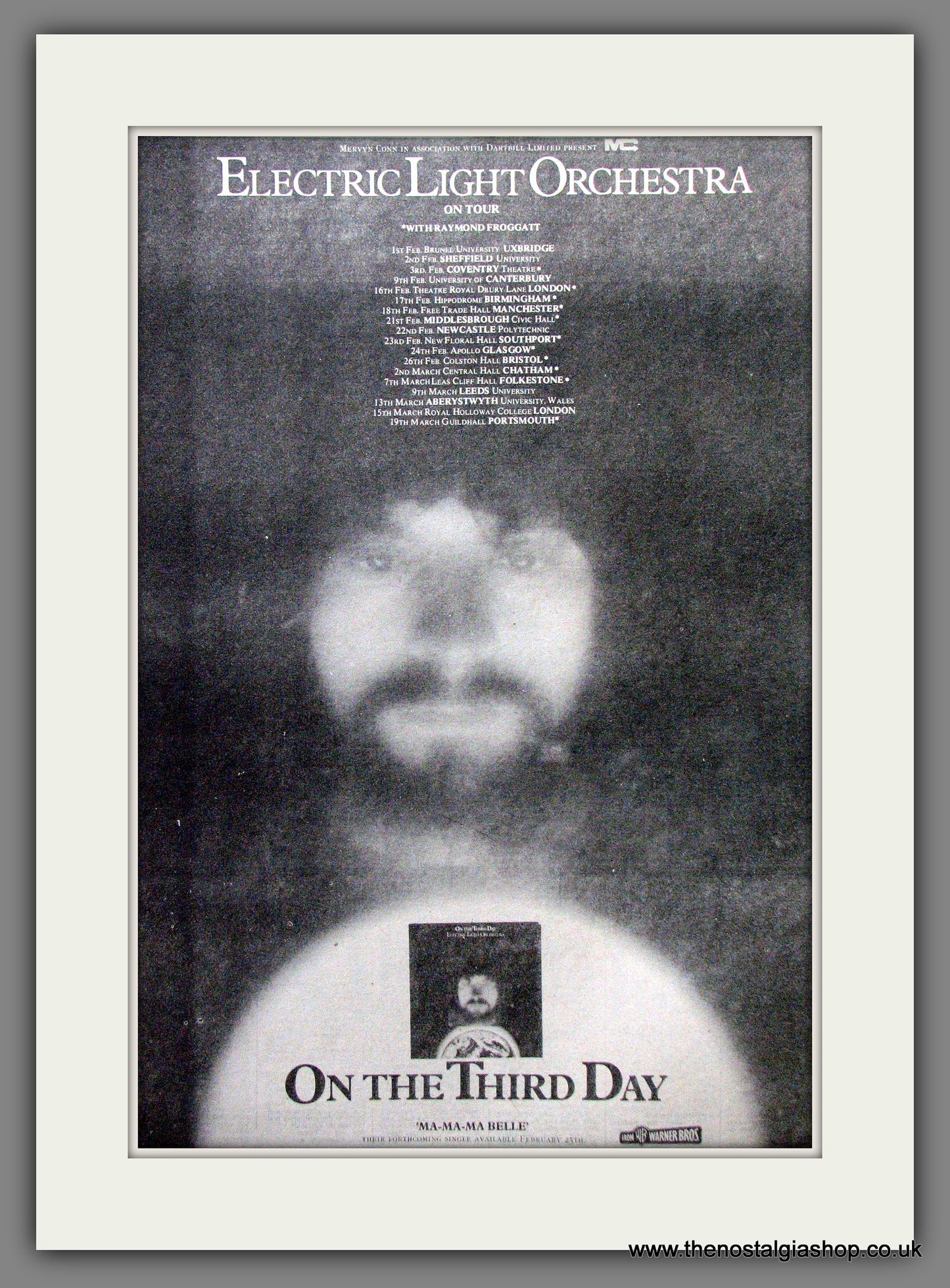 Electric Light Orchestra On The Third Day. Original Advert 1974 (ref AD12828)