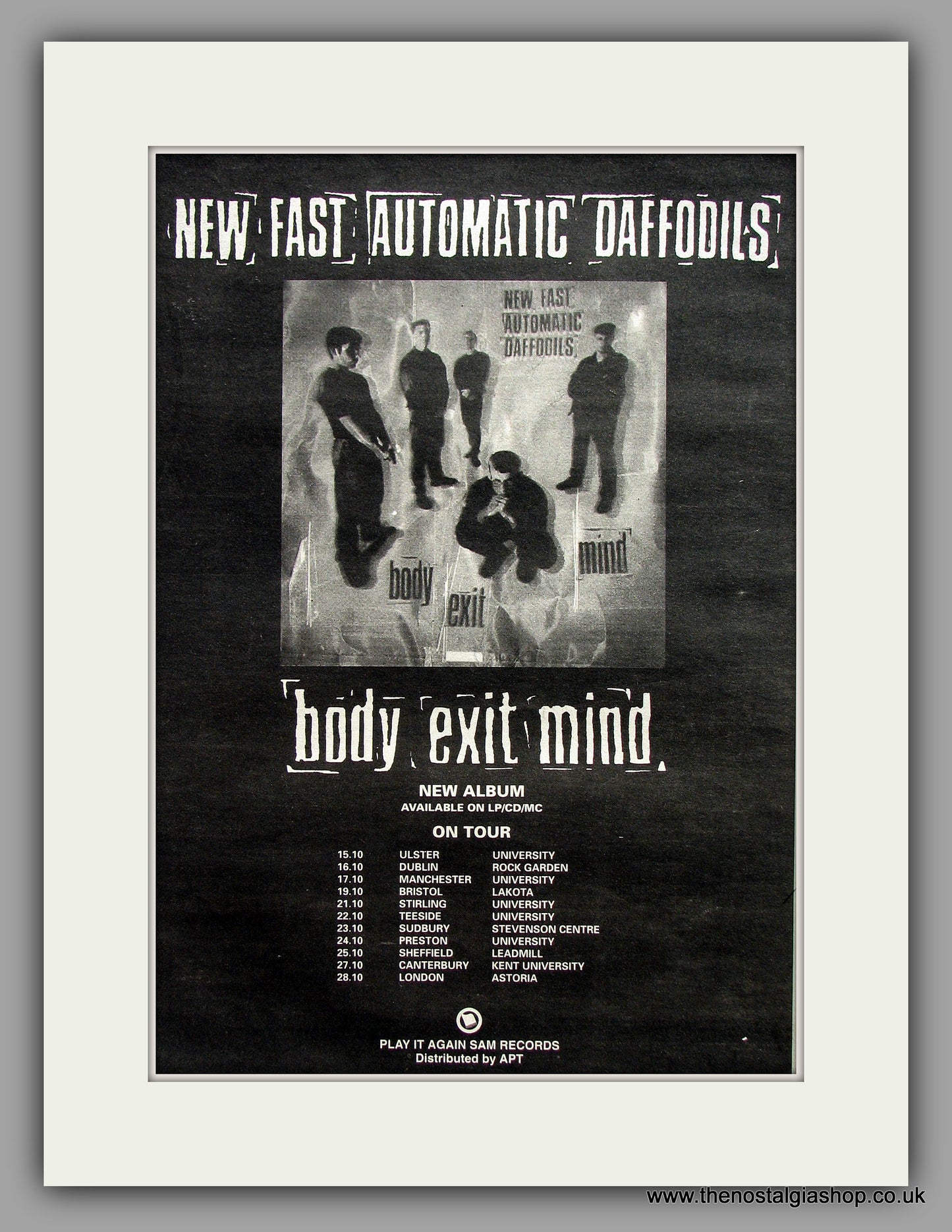 New Fast Automatic Daffodils. Body Exit Mind. Original Vintage Advert 1992 (ref AD10356)