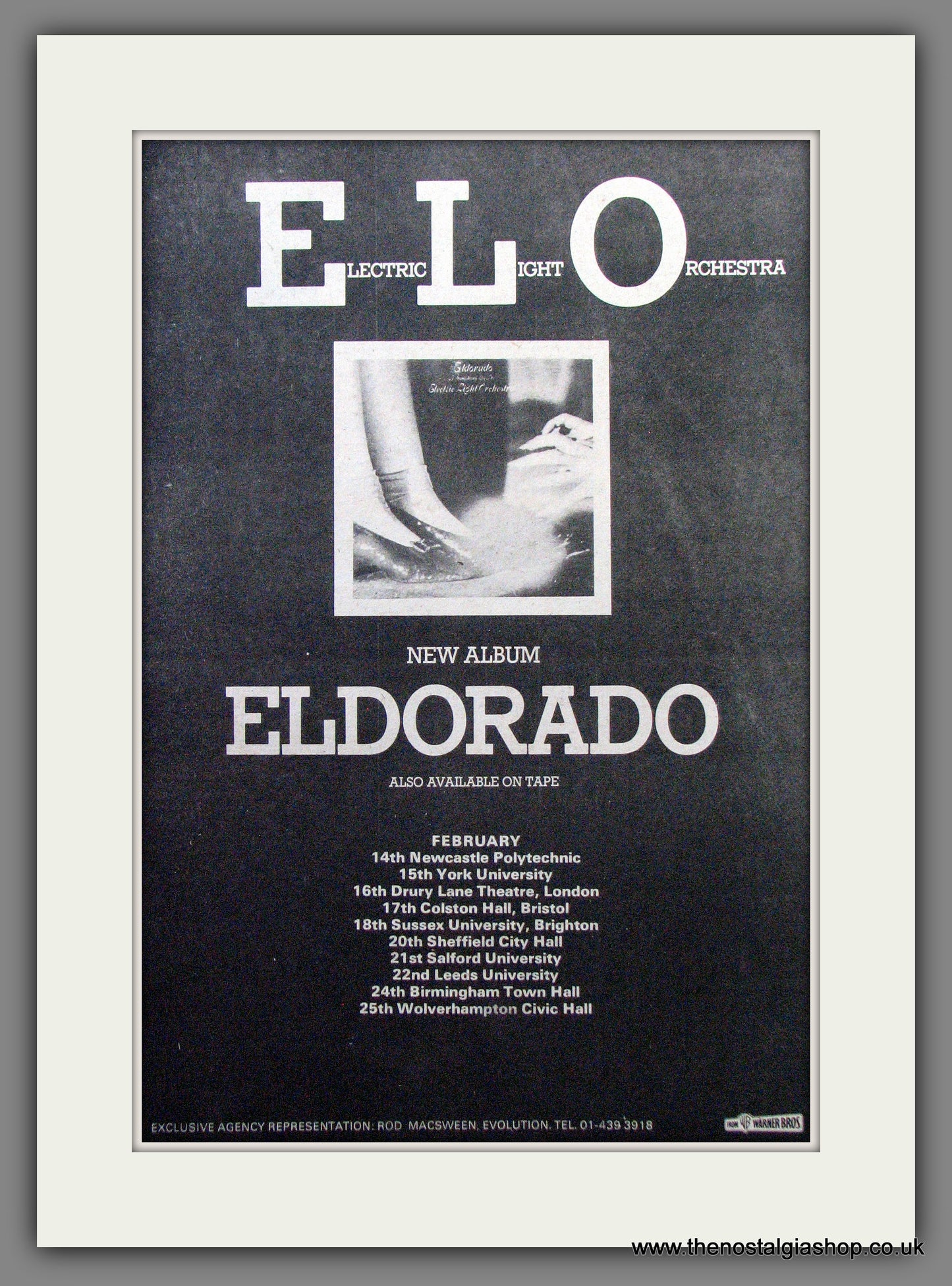 Electric Light Orchestra Eldorado. Original Advert 1975 (ref AD12832)