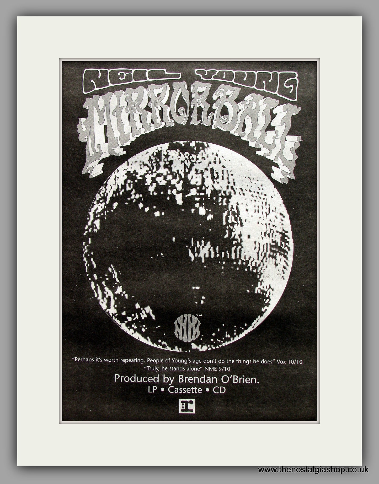 Neil Young. Mirrorball. Original Vintage Advert 1995 (ref AD10358)