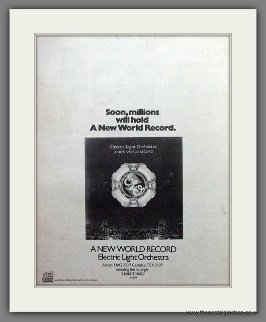 Electric Light Orchestra A New World Record. Original Advert 1976 (ref AD12833)