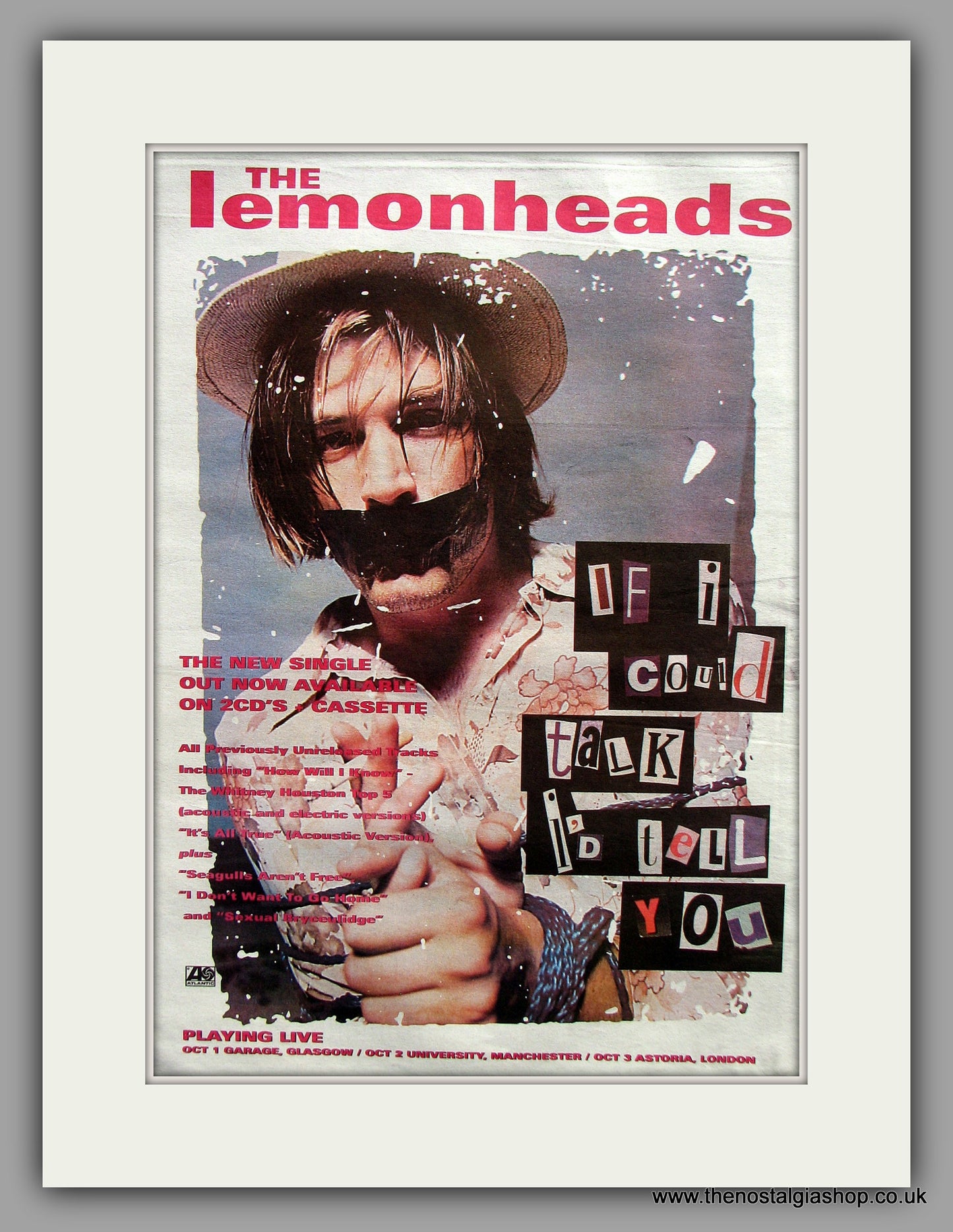 Lemonheads (The) If I Could Talk, I'd Tell You. Original Vintage Advert 1996 (ref AD10366)