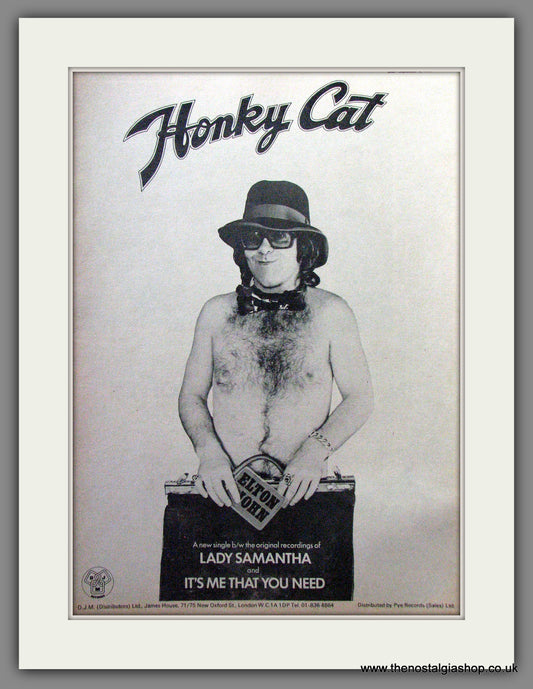 Elton John Honky Cat. Original Advert 1972 (ref AD12845)