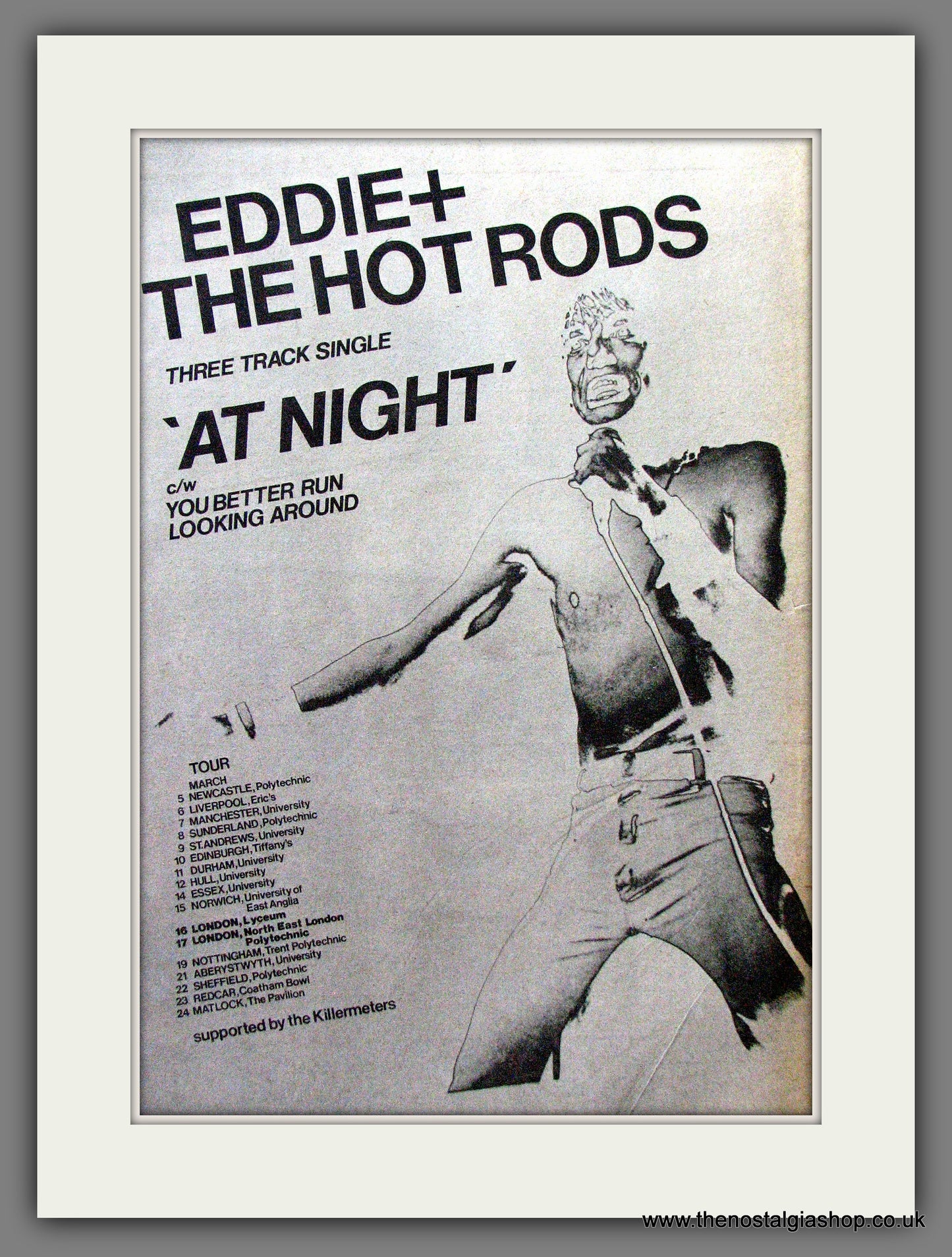 Eddie & The Hot Rods At Night. Original Advert 1980 (ref AD12852)