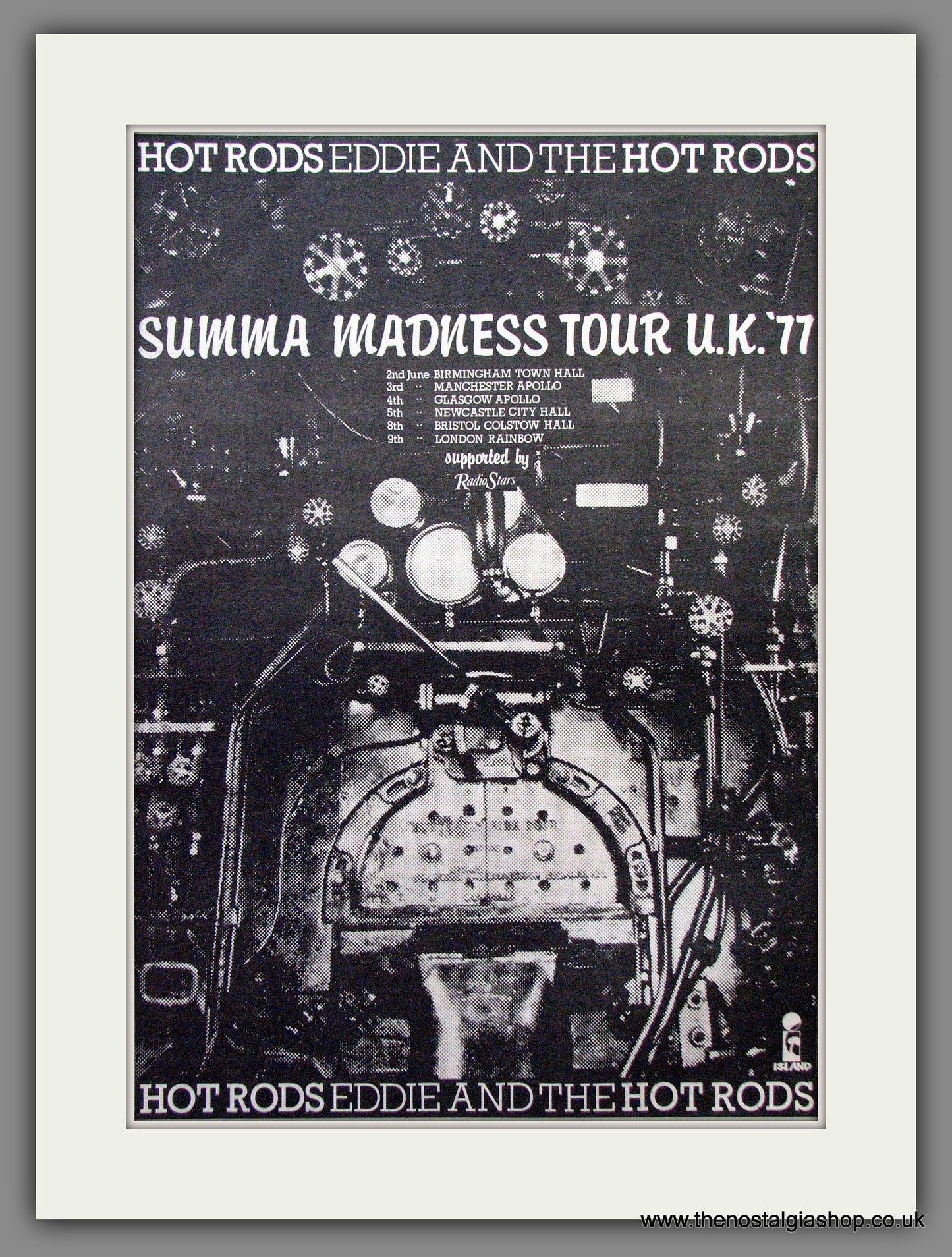 Eddie & The Hot Rods Summa Madness Tour UK. Original Advert 1977 (ref AD12857)