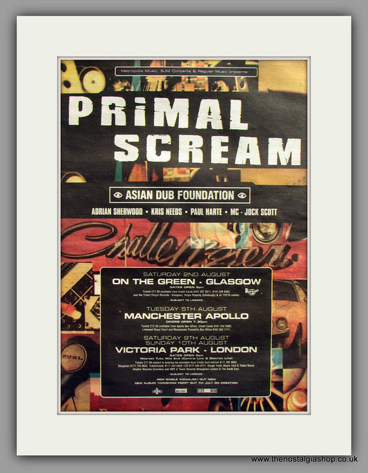 Primal Scream-Asian Dub Foundation.  Original Vintage Advert 1997 (ref AD10577)