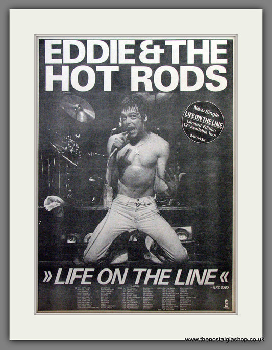 Eddie & The Hot Rods Life On The Line. Original Advert 1978 (ref AD12859)