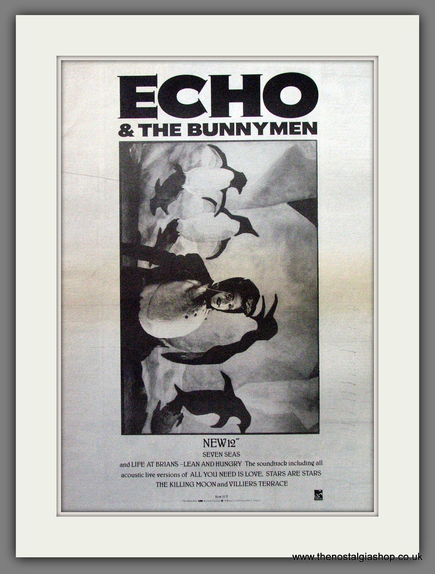 Echo And The Bunnymen Seven Seas. Original Advert 1984 (ref AD12864)