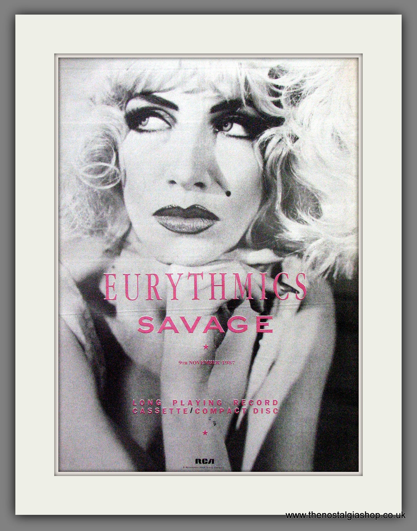 Eurythmics  Savage. Original Advert 1987 (ref AD12878)