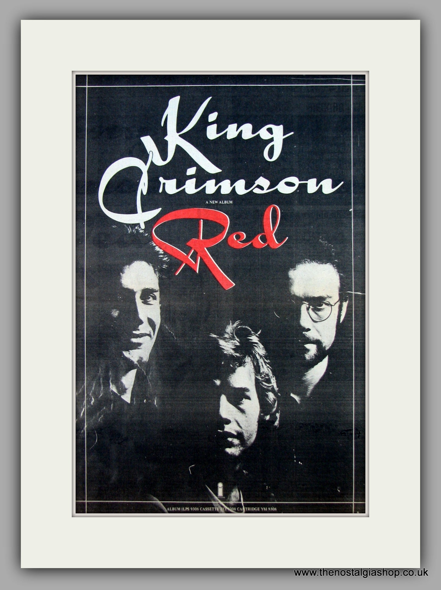 King Crimson. Red.  Original Vintage Advert 1974 (ref AD10411)