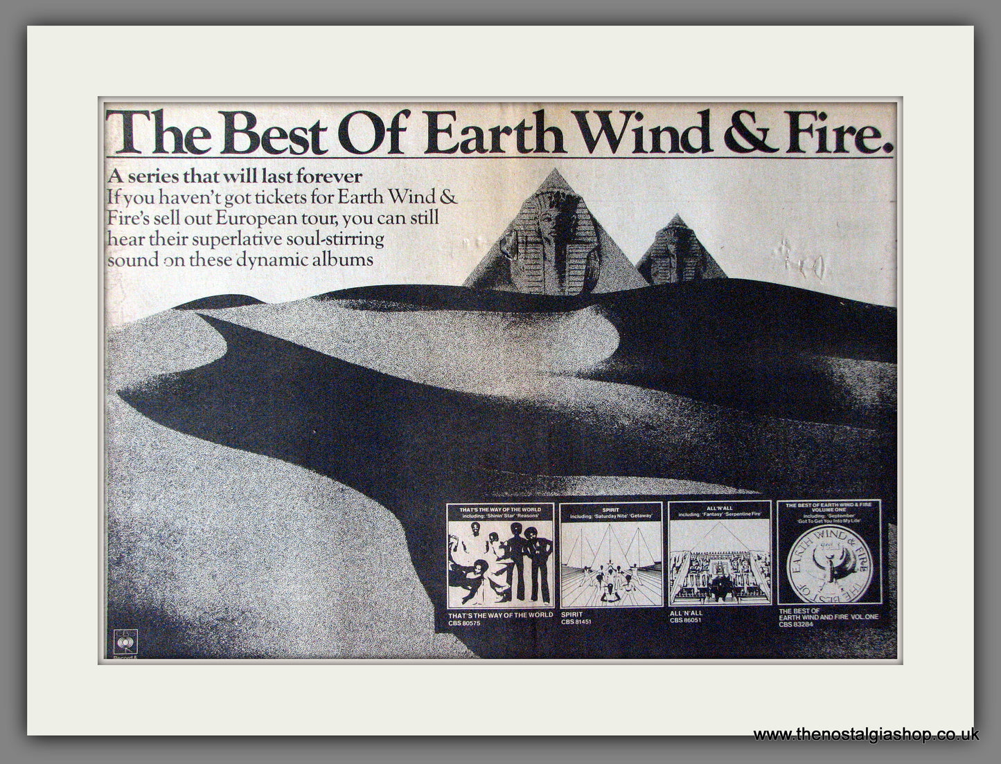 Earth Wind & Fire The Best Of. Original Advert 1979 (ref AD12911)