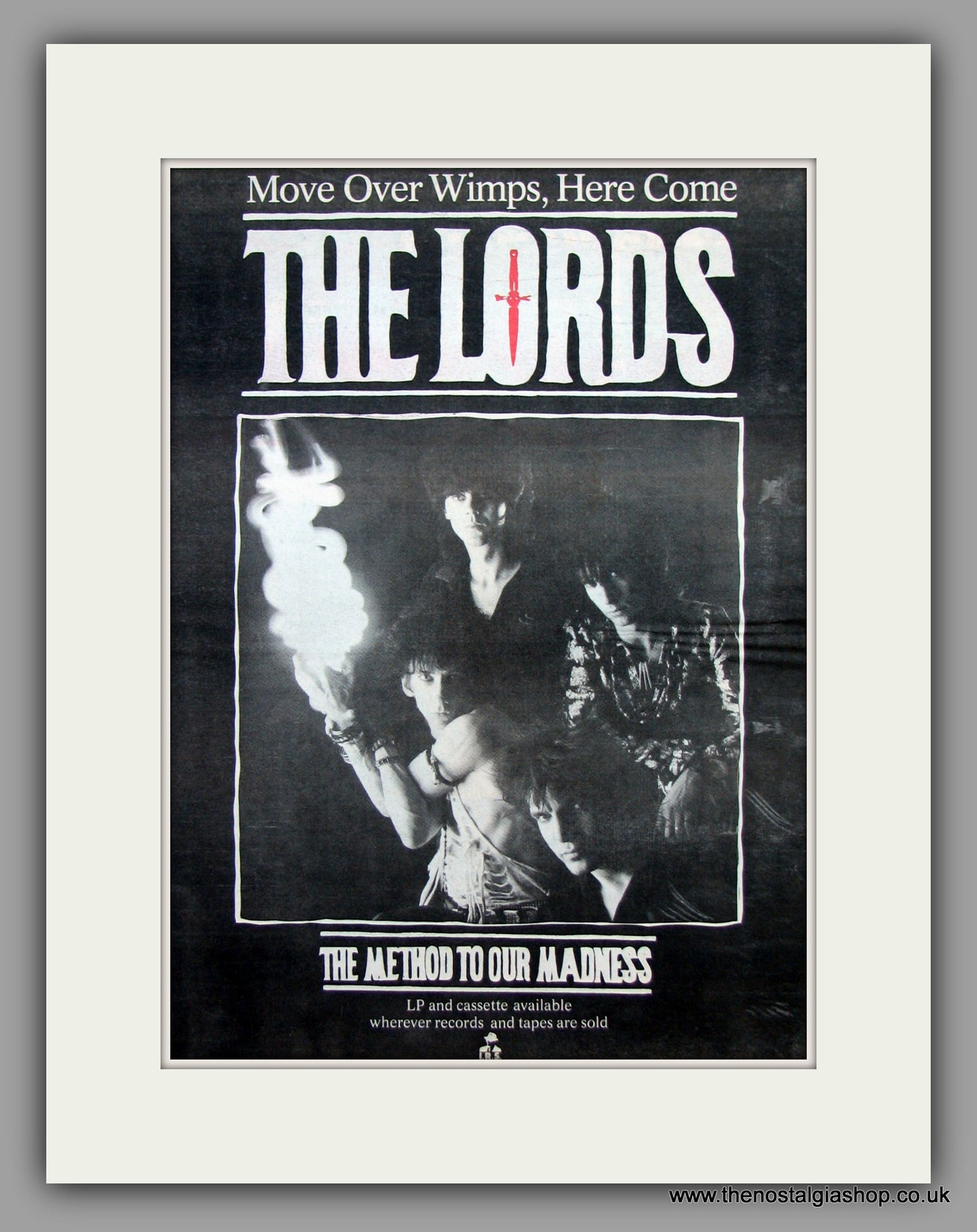 Lords (The) The Method To Our Madness.  Original Vintage Advert 1985 (ref AD10419)