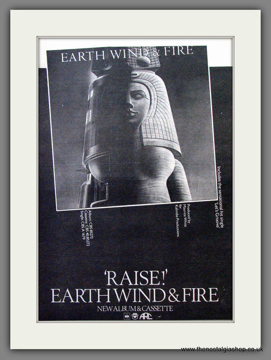 Earth Wind & Fire Raise. Original Advert 1981 (ref AD12912)