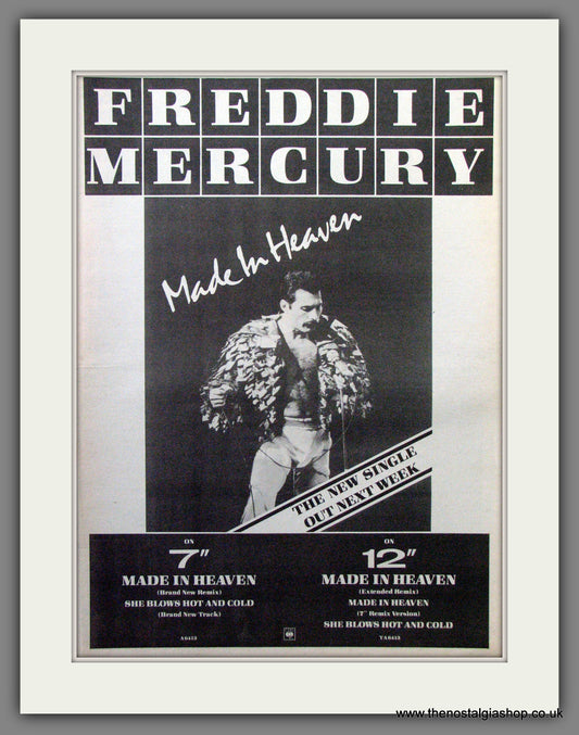 Freddie Mercury Made In Heaven. Original Advert 1985 (ref AD12941)